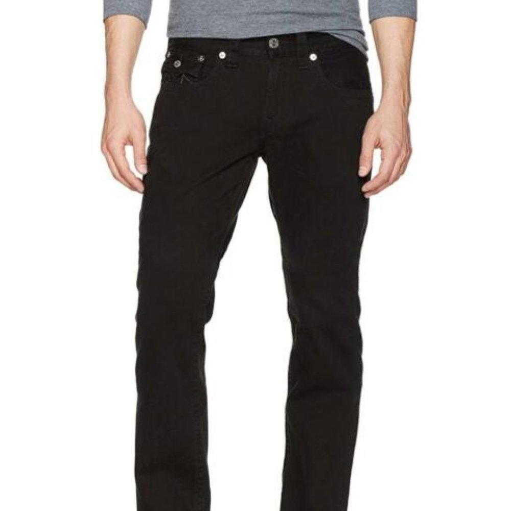 True Religion Ricky Straight Jean Black 💜HP 7x!!! Holiday Gift for Him